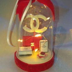 Light Up Luxe Christmas Dome White & Red Theme 1