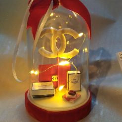 Light Up Luxe Christmas Dome Red & White Theme