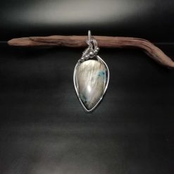 Golden labradorite silver pendant 2 Golden labradorite silver pendant 2