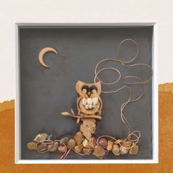 Owl Pebble Art Picture