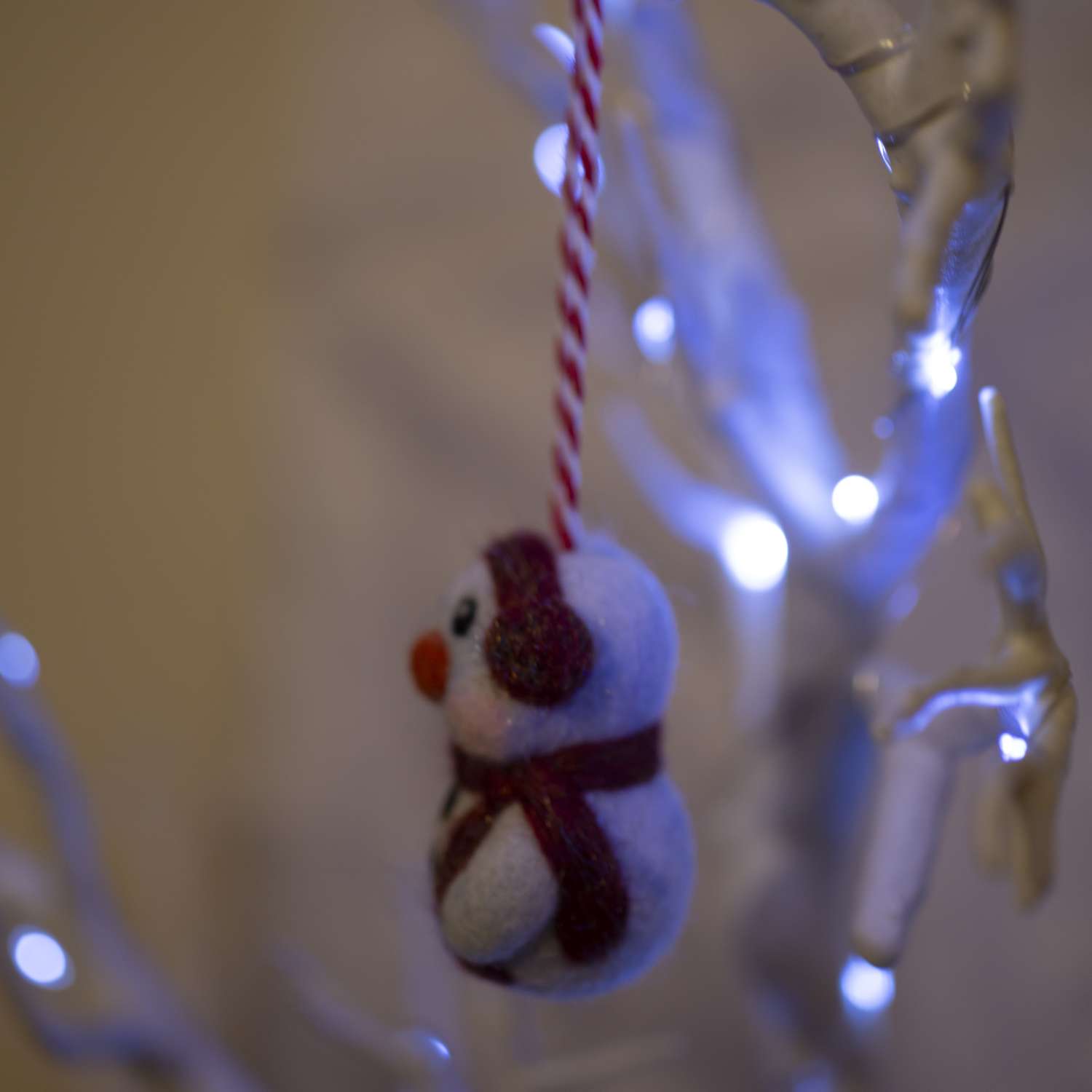 Needle Felted Ornament - Sparkly Grey Sheep Needle Felted Ornament - Sparkly Grey Sheep