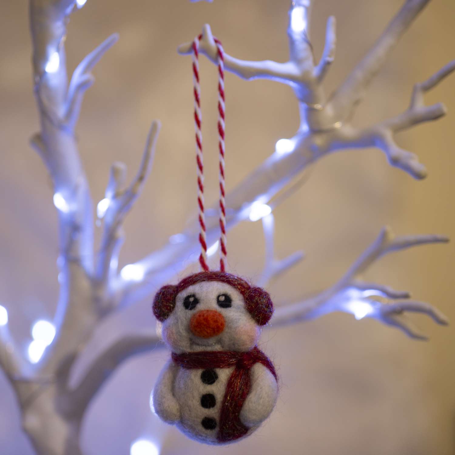 Needle Felted Ornament - Sparkly Grey Sheep Needle Felted Ornament - Sparkly Grey Sheep