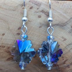 Snowflake crystal earrings - S/P