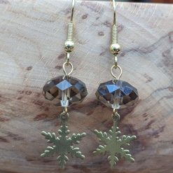 Snowflake earrings - G/P