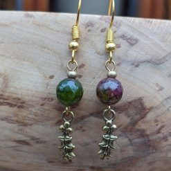 Holly earrings - dyed quatzite G/P