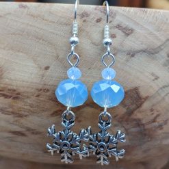 Snowflake earrings - opalite S/P