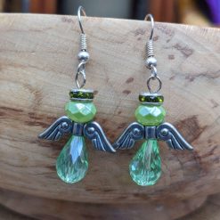 Angel earrings - green S/P