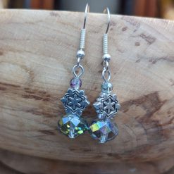 Snowflake bead earrings - S/P