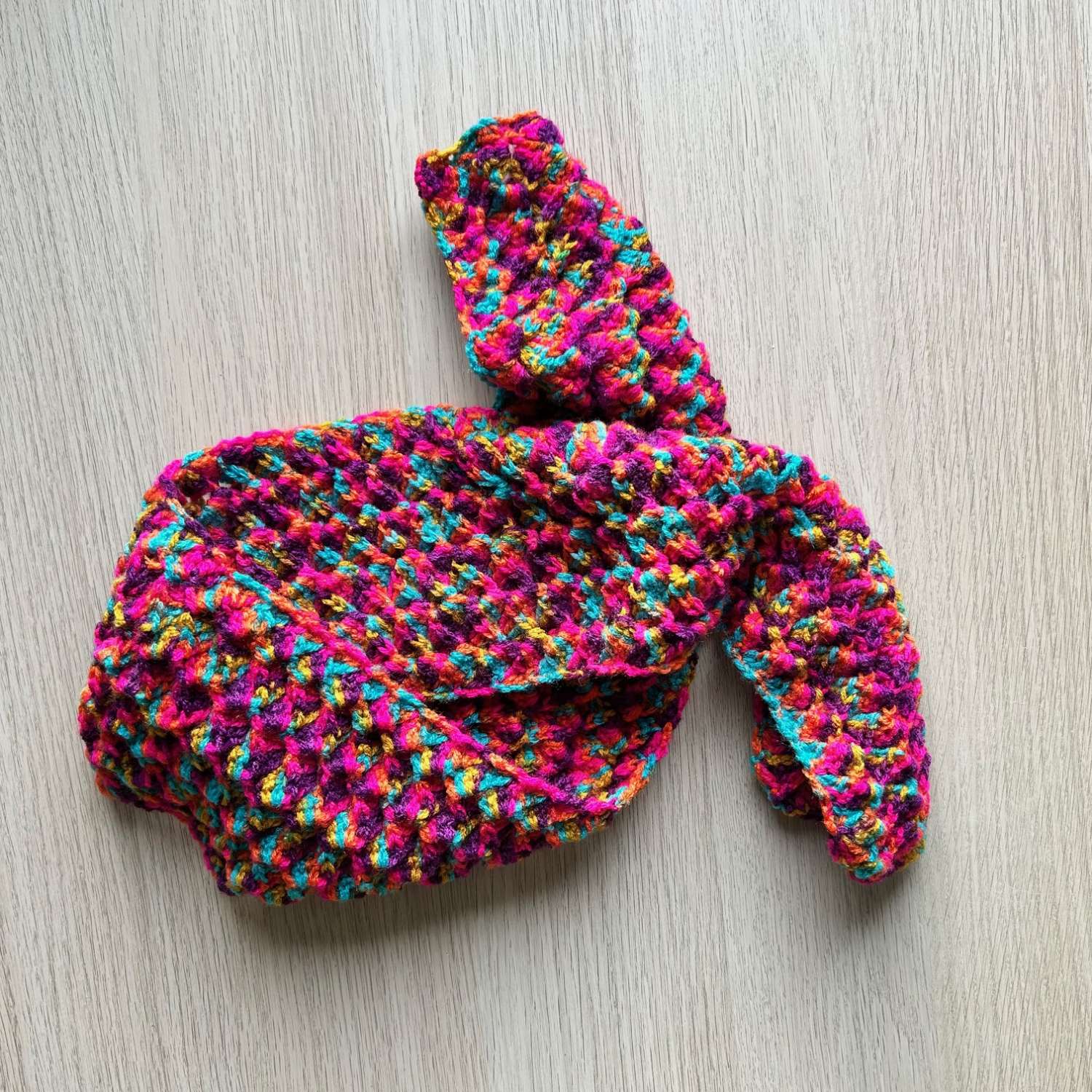 Scarf - Crochet Multi-Colour Scarf - Crochet Multi-Colour
