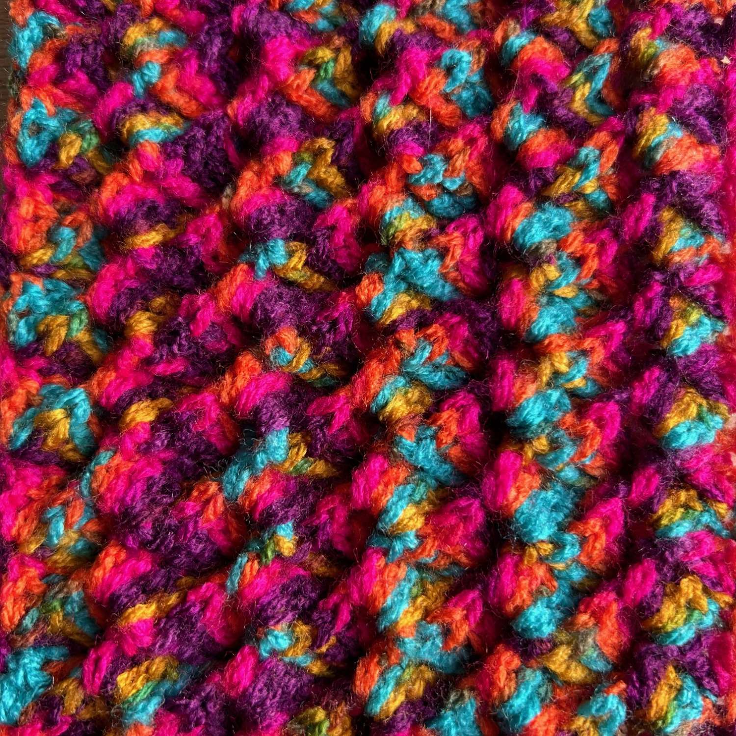 Scarf - Crochet Multi-Colour Scarf - Crochet Multi-Colour