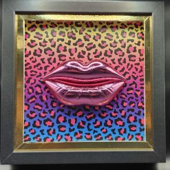 Capricious Things  Kitsch Pop Art 3D Large Lips Framed Picture