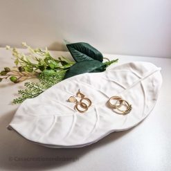 Leaf Design Large Trinket Tray / Trinket Dish / Key Dish