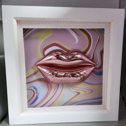 Capricious Things Kitsch Pop Art 3D Pucci Large Pink Lips Framed Picture 1 Capricious Things Kitsch Pop Art 3D Pucci Large Pink Lips Framed Picture 1
