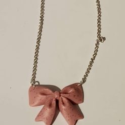 Capricious Things Coquette Jewellery Glittery Pink Large Bow Pendant Necklace Free Shipping 2 Capricious Things Coquette Jewellery Glittery Pink Large Bow Pendant Necklace Free Shipping 2