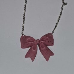 Capricious Things Coquette Jewellery Glittery Pink Large Bow Pendant Necklace Free Shipping 3 Capricious Things Coquette Jewellery Glittery Pink Large Bow Pendant Necklace Free Shipping 3