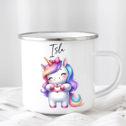 Kids mug personalised, Enamel cup for boy girl, valentine gift for girls, for boys, Camping mug enamel, Free delivery