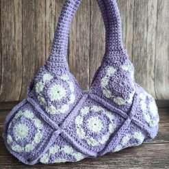 Crochet handbag- Lilac 2