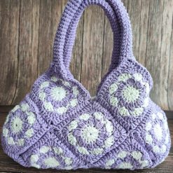Crochet handbag- Lilac
