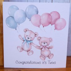 C4947   New Baby Card Twins