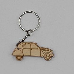 Citroen 2CV (Side view) Handmade Wooden Keyring