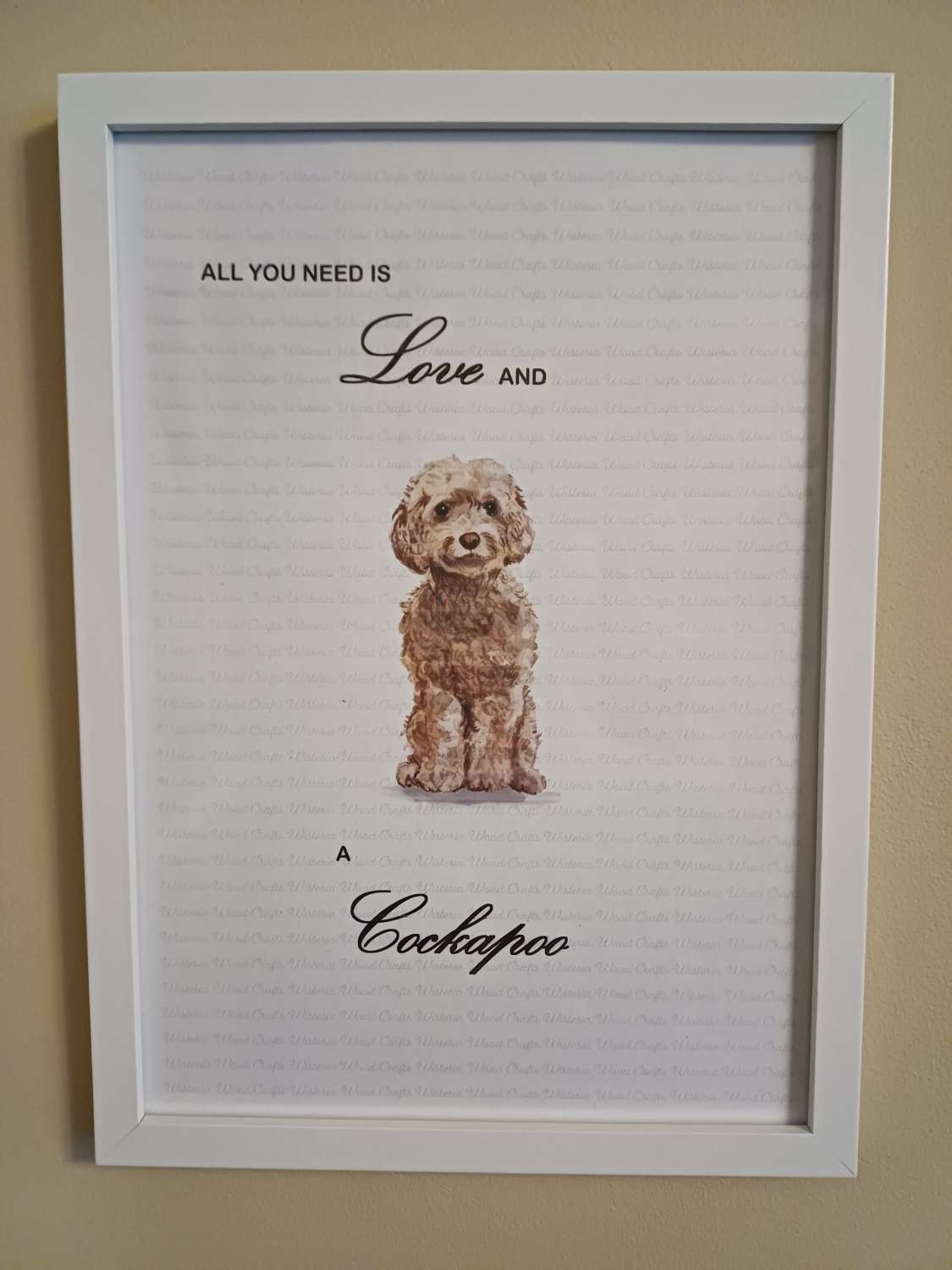 Cockapoo Print, Dog Wall Art, Brown Cockapoo Home Decor, Dog Lover Framed Print Cockapoo Print, Dog Wall Art, Brown Cockapoo Home Decor, Dog Lover Framed Print