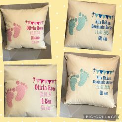Personalised Embroidered Baby Cushions