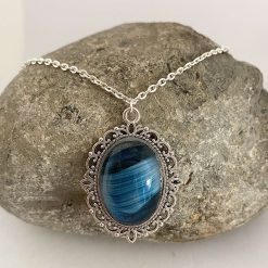 Antique Blue Pendant Necklace