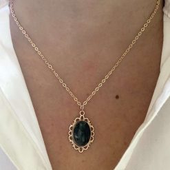 Black Spectrolite Necklace 1 Black Spectrolite Necklace 1
