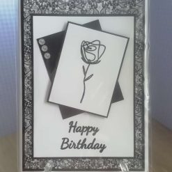 Birthday Card Female - A Rose for A Rose (Monochrome)