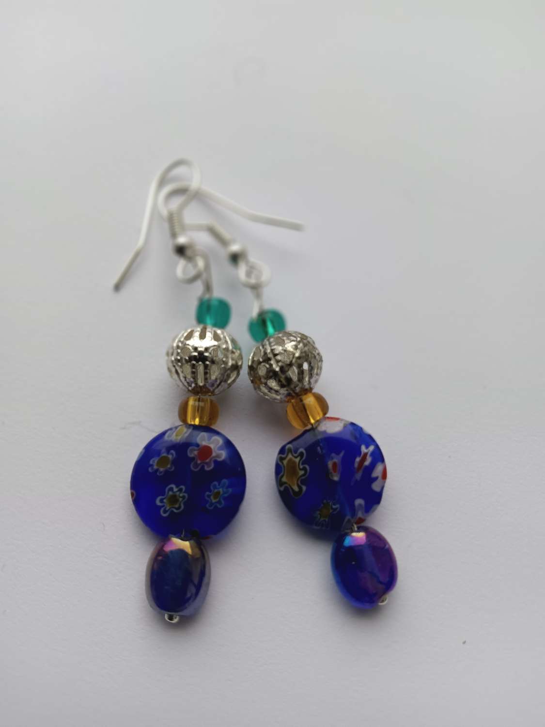 IMG_20240120_121535 Silver beaded earrings. 2