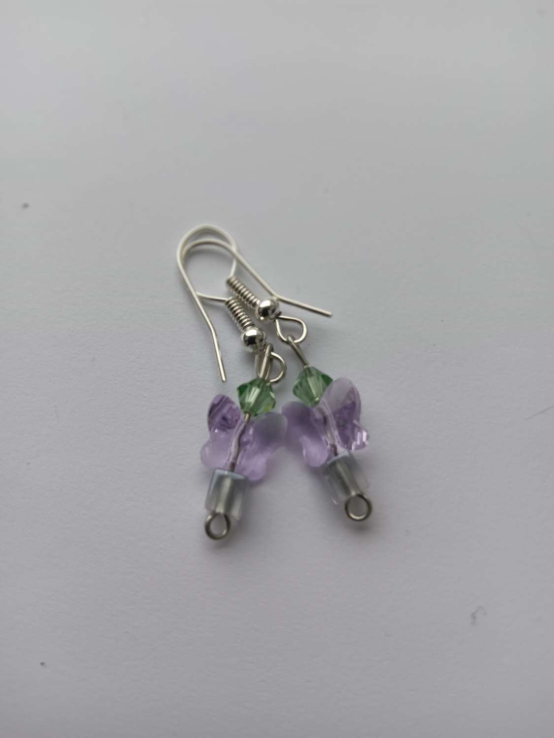 Silver beaded earrings. Silver beaded earrings.