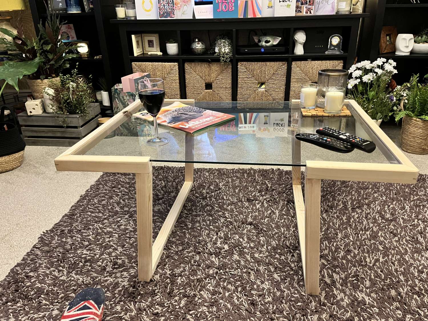 Hand made, up-cycled Glass Coffee table Hand made, up-cycled Glass Coffee table