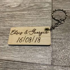 Couples keyrings with scannable music code