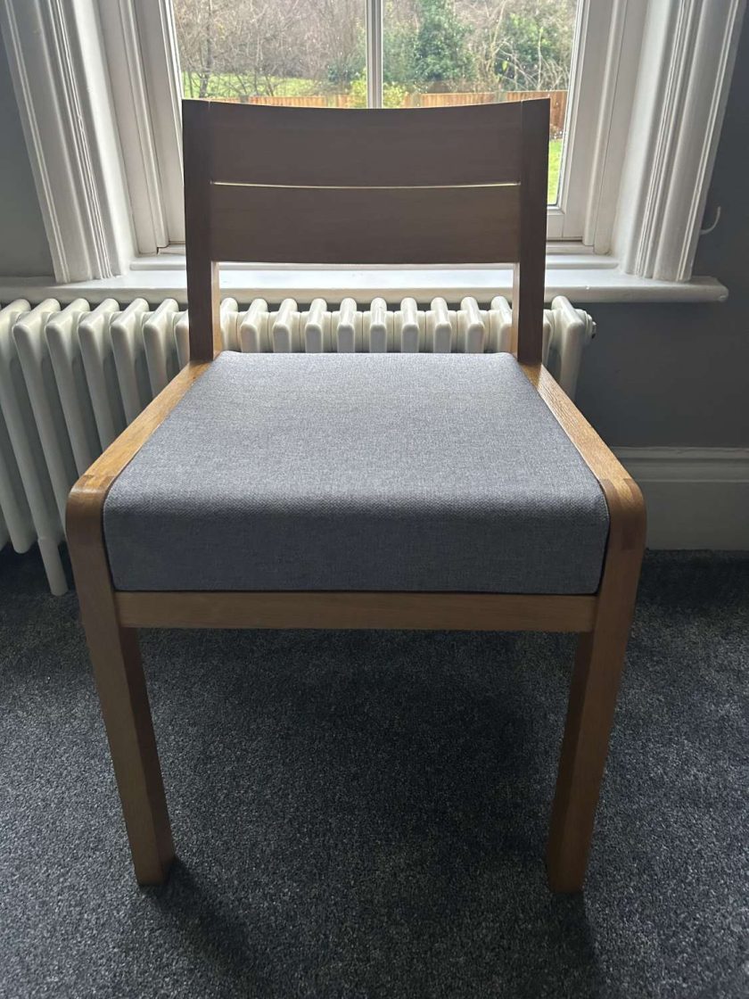 Light Grey Linen Look Habitat Radius Chair Cover MadeMe