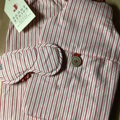 Hot water bottle cover and eye-mask - pink candy stripe cotton
