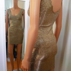 Bodycon Dress "Letty" Elastic Metalic Glitter Body Confident Dress 2