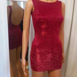 Bodycon Dress "Letty" Elastic Metalic Glitter Body Confident Dress 3