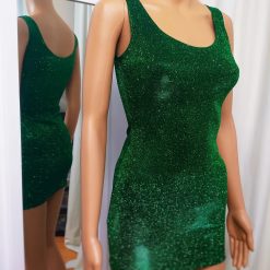 Bodycon Dress "Letty" Elastic Metalic Glitter Body Confident Dress 5