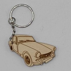 MG Midget Handmade Wooden Keyring