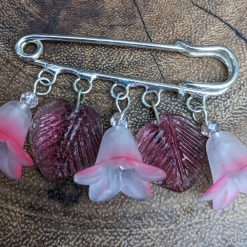 Flower pin - pink