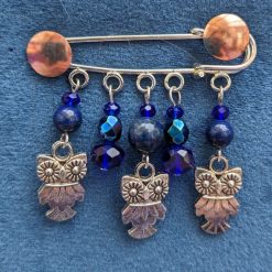 Owl pin - Lapis 1 Owl pin - Lapis 1