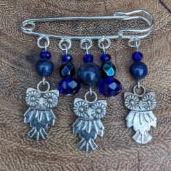 Owl pin - Lapis