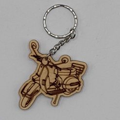 Scooter Handmade Wooden Keyring