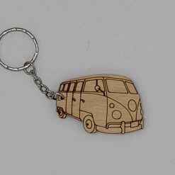 Split Screen Handmade Wooden Keyring
