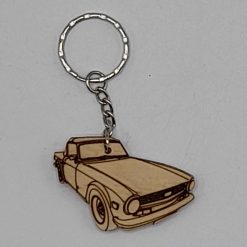 Triumph TR6 Handmade Wooden Keyring