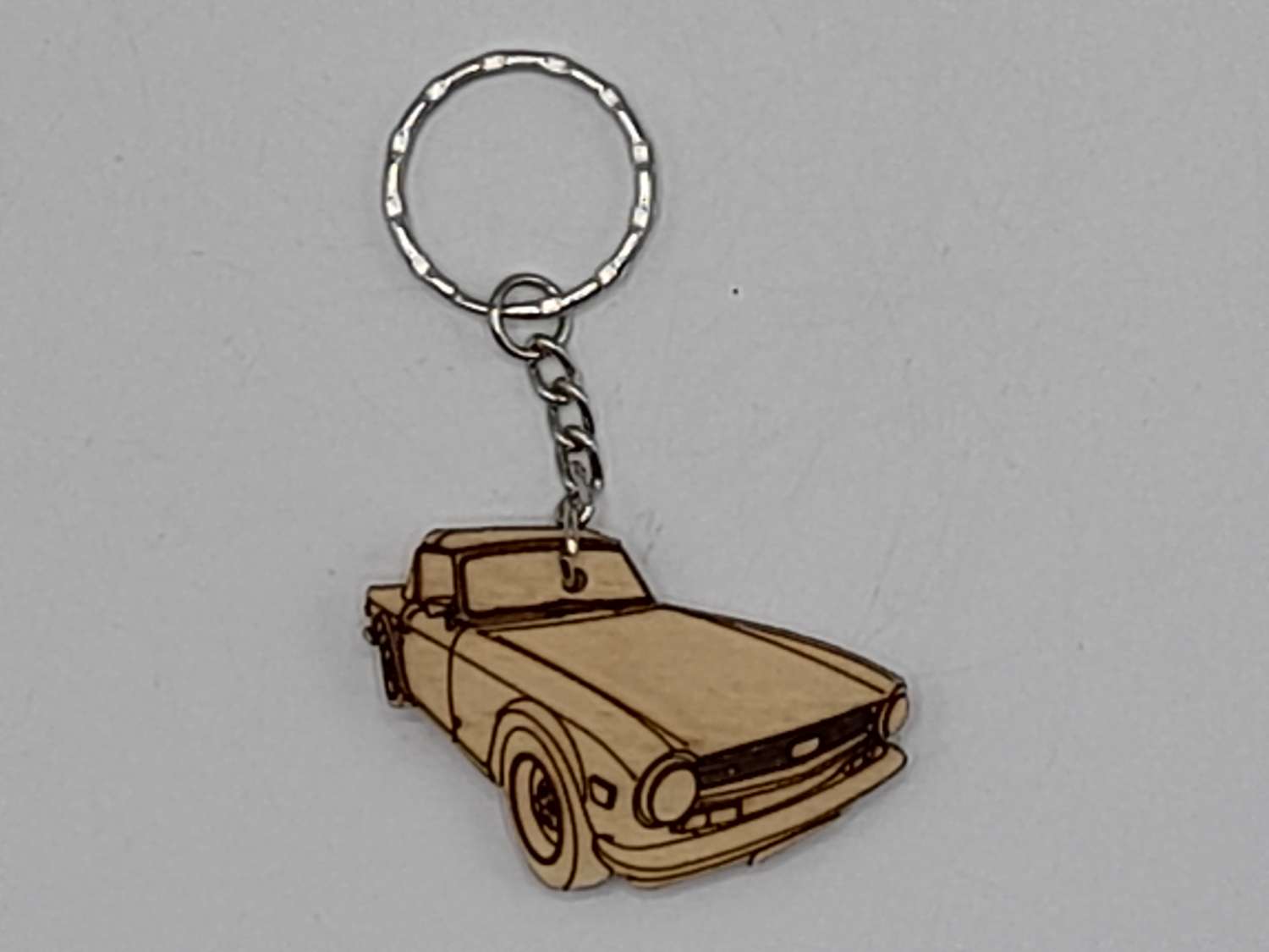 Triumph TR6 Handmade Wooden Keyring Triumph TR6 Handmade Wooden Keyring