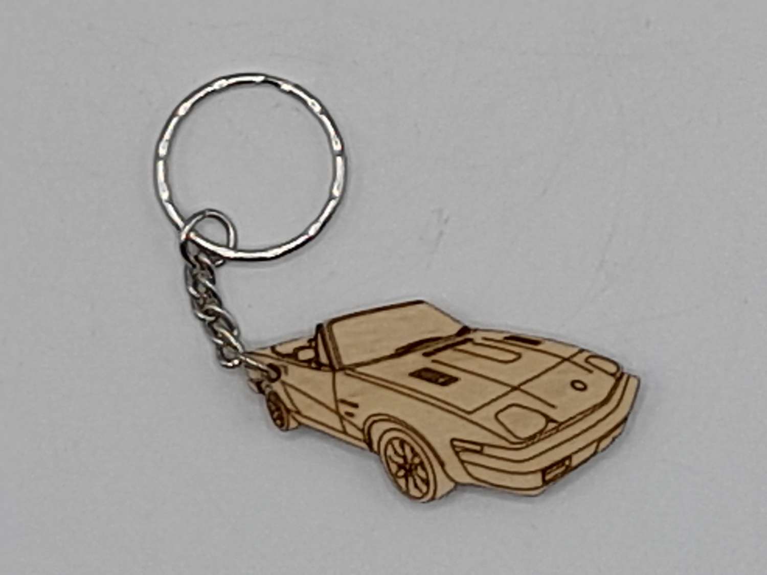 Triumph TR7 Handmade Wooden Keyring Triumph TR7 Handmade Wooden Keyring