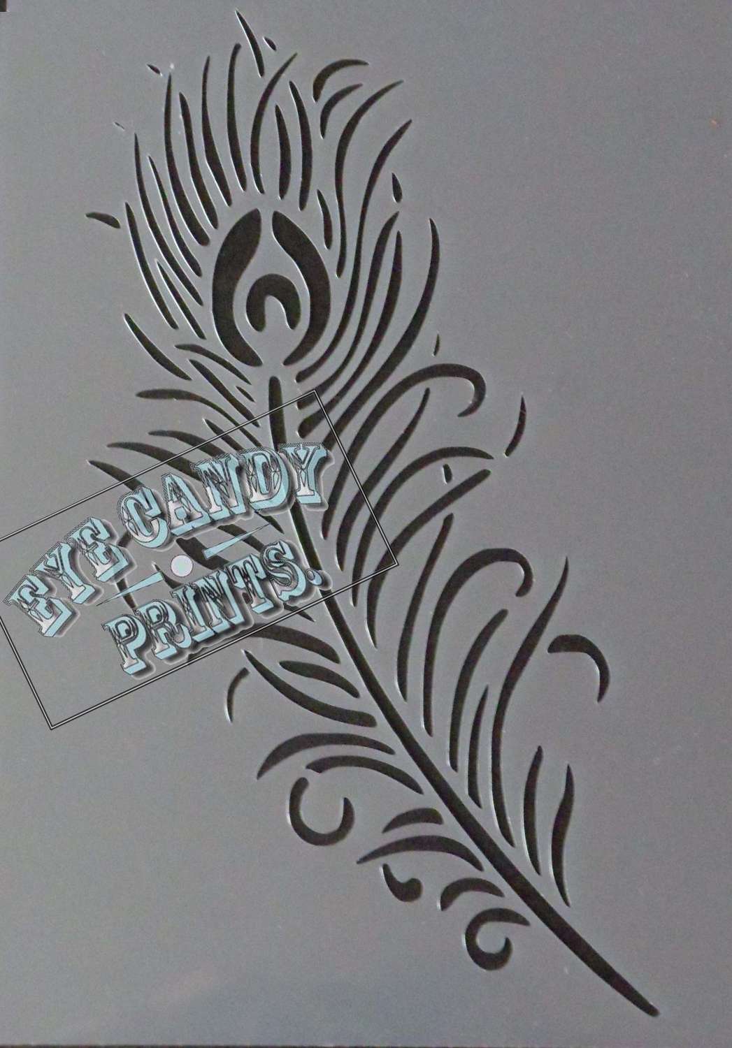 Peacock feather Stencil MadeMe