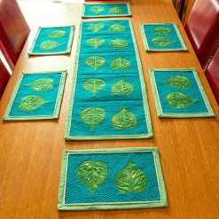 Table Personalised Table Runner and Placemats Leaf