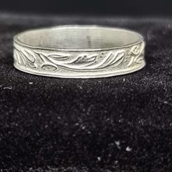 Sterling Silver Embossed Ring - Size I